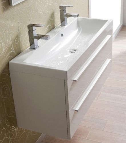 KWADRO WHITE SZAFKA 100 + UMYWALKA KWADRO 100 DUO