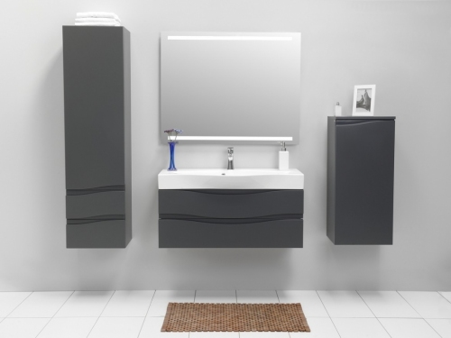 WAVE szafka GRAFIT 100 cm VA-140/100/2  + umywalka 100 cm