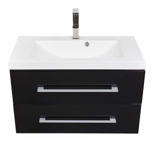 MDF SZAFKA MDF-U-70/2 CZARNA LAKIER + UMYWALKA UND-700 ( 70x46.5 cm)