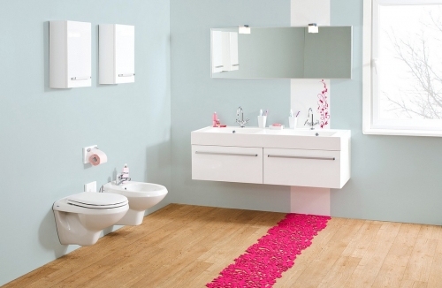 VARIETE SZAFKA BIAŁA cichy domyk MB + umywalka podwójna 140 cm