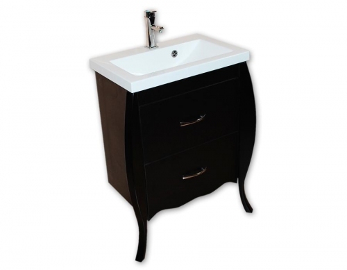 DILUSSO GLAMOUR SZAFKA CZARNA 2 szufl.  + UMYWALKA 50 cm