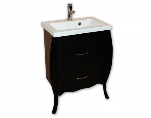 DILUSSO GLAMOUR SZAFKA CZARNA 2 szufl.  + UMYWALKA 50 cm