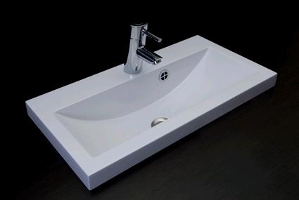 Szafka biała MDF-C-60/3 trzy szuflady na nóżkach  + umywalka TIPI 60x31