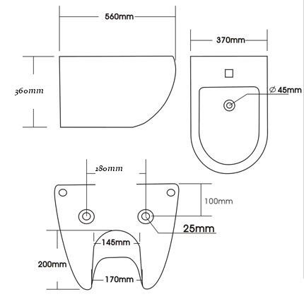 Toaleta podwieszana TP-006 OVALE