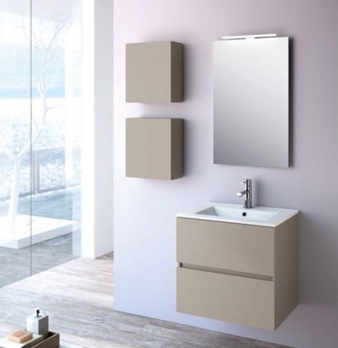 PAOLA Szafka MDF-C-60/2 LAKIER cappuccino  + umywalka 60 cm