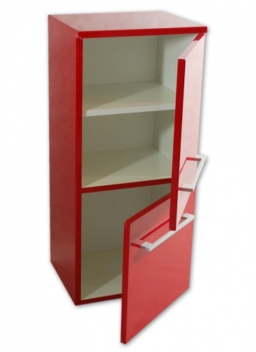 REGAŁ WYSOKI CZERWONY POŁYSK MDF-W/120