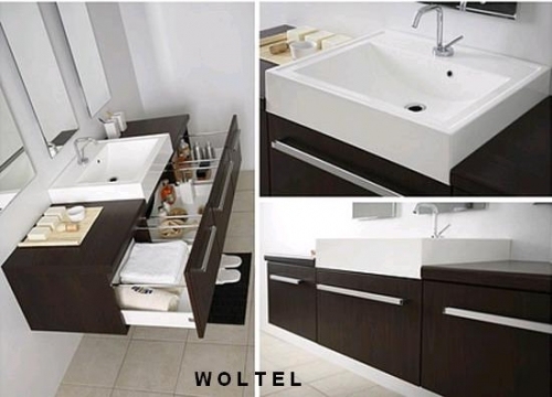 VARIETE ZESTAW biały połysk :szafka FM-442/6 + umywalka 60cm + 2x szafka FM-440/5