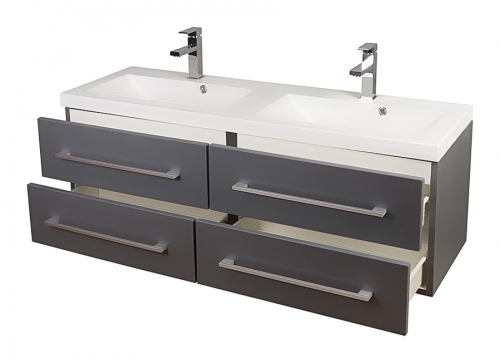 MDF szafka GRAFIT LAKIER MDF-C-120   + umywalka 120 cm podwójna