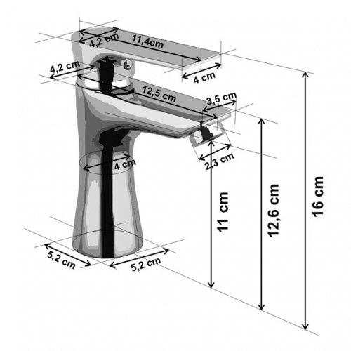 DILUSSO Bateria umywalkowa KR-322155