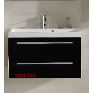 KWADRO BLACK SZAFKA + UMYWALKA 80 cm ceramiczna MILOS 164674