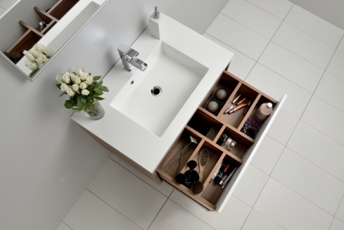 Grande szafka 60 cm orzech dijon GR-140/60-3734/WS + umywalka UMMR-600C