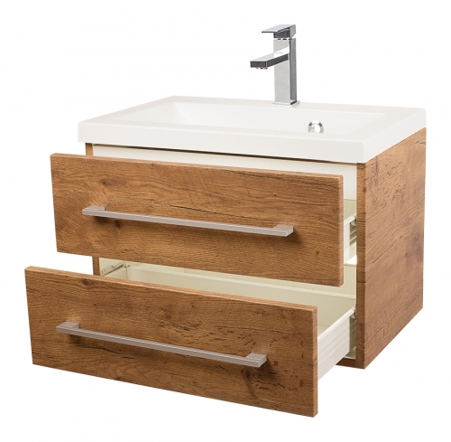 MDF SZAFKA LANZELOT STARE DREWNO 2 szufl.MB  + UMYWALKA 60 cm