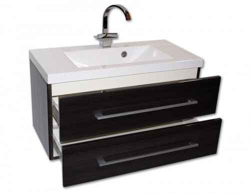 Szafka MDF-C-90/2 GRAFIT FINO + umywalka UND-900 ( 90x36 cm )