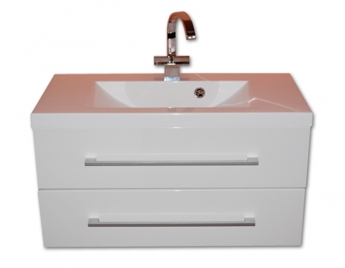 MDF SZAFKA MDF-C-80/2  biała lakier cichy domyk MB + umywalka UMMC-800x390