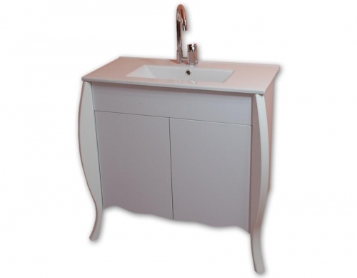 DILUSSO KLASYKA szafka biała LAKIER + UMYWALKA 80 cm