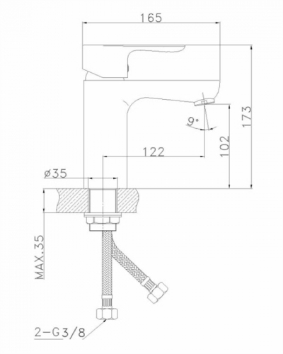 DILUSSO Bateria umywalkowa KR-32515