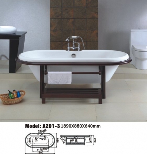 Wanna wolnostojąca akrylowa  A 201-3 LANDORA + bateria