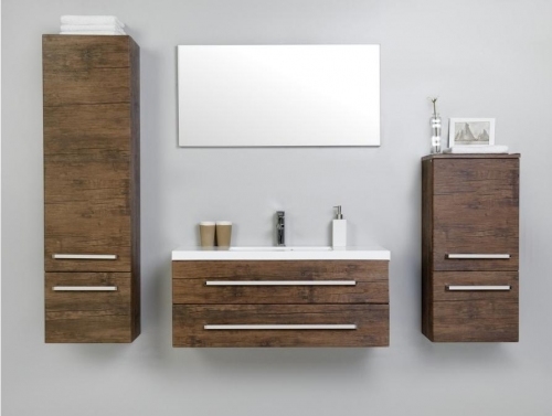 SPEKTRA  SZAFKA STARE DREWNO 2 szufl.MB + UMYWALKA 100 cm KOMPOZYTOWA