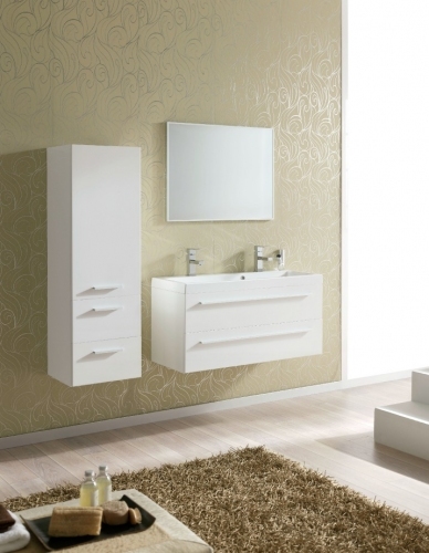 KWADRO WHITE zestaw mebli + umywalka 100 cm 162325 + lustro