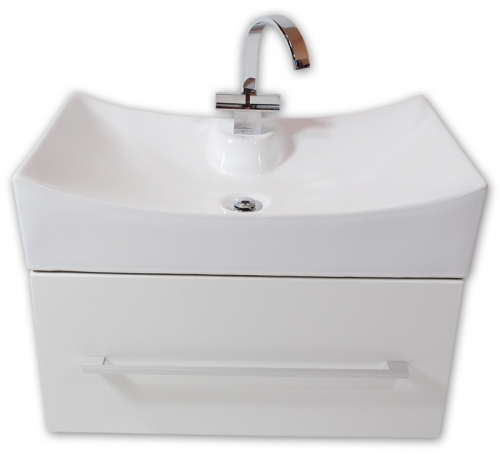 PAGODA szafka FM-67 biała połysk + umywalka ceramiczna 67 cm