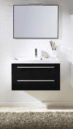 KWADRO BLACK SZAFKA + UMYWALKA 80 cm ceramiczna MILOS 164674