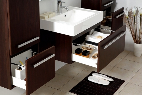 MDF REGAŁ NISKI WENGE POŁYSK MDF-494