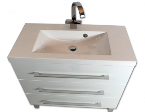 MDF SZAFKA BIAŁA LAKIER MDF-U-70/3 + umywalka UND-700 ( 70x46.5 cm)