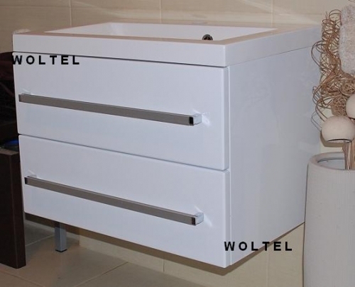 VARIETE  SZAFKA BIAŁA FM-C-442/5/2 dwie szuflady cichy domyk + UMYWALKA 50cm