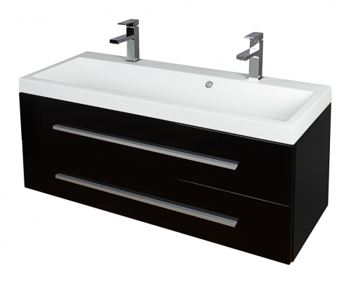 Szafka MDF-C-100/2 KOLORY RAL  uchwyt listwowy + umywalka KWADRO 100 DUO