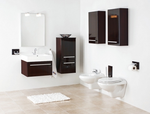 SZAFKA WISZĄCA WENGE POŁYSK MDF-418