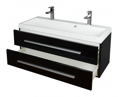 Szafka MDF-C-100/2 KOLORY RAL  uchwyt listwowy + umywalka KWADRO 100 DUO