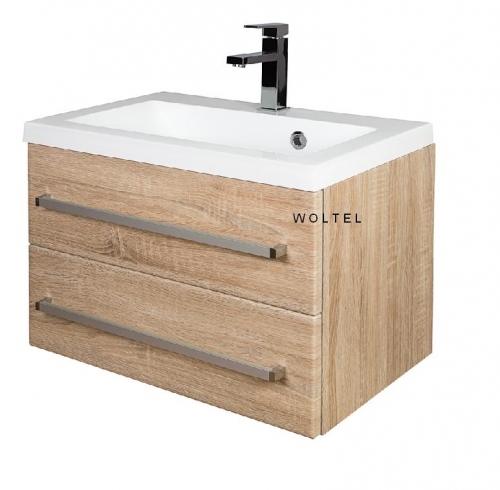 SPEKTRA szafka FDF-C-442/6/2-62GT DĄB SAMBA + umywalka 60 cm