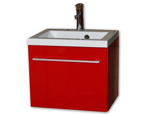 Szafka MDF-C-40/1-82 czerwona + umywalka RENNEL 40