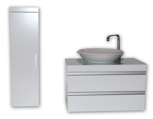 Zestaw mebli OXK-6607 MDF BIAŁY POŁYSK + lustro