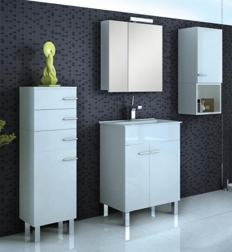 MODULUS szafka MDF  BIAŁA + umywalka 60 cm