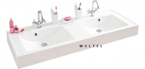 MDF SZAFKA MDF-140/2MB BRĄZ CZEKOLADA+ UMYWALKA 140x50 cm PODWÓJNA
