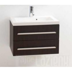 MDF SZAFKA MDF-C-60/2 WENGE POŁYSK + UMYWALKA CLEVER 60 (60x39cm)