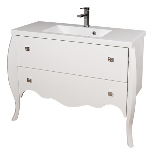 DILUSSO GLAMOUR szafka biała biała + umywalka 80 cm