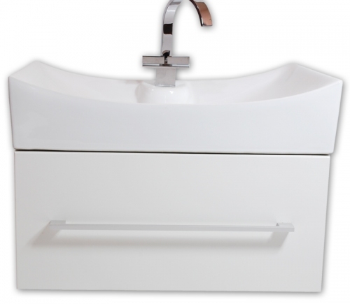 PAGODA szafka FM-67 biała połysk + umywalka ceramiczna 67 cm