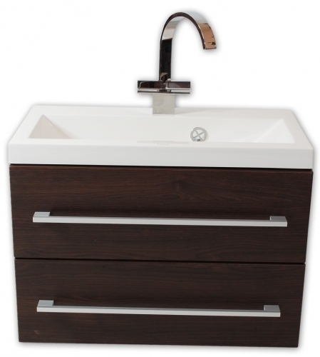 MDF SZAFKA MDF-C-60/2 WENGE POŁYSK + UMYWALKA CLEVER 60 (60x39cm)