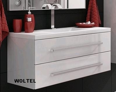 SZAFKA MDF BIAŁA FM-C-442/10/2 cichy domyk MB + UMYWALKA 100 cm