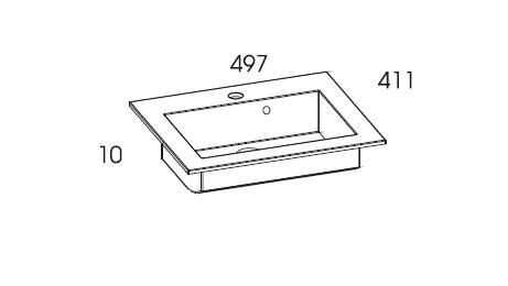 RENNEL 50 umywalka konglomerat 50x41 cm 22052010