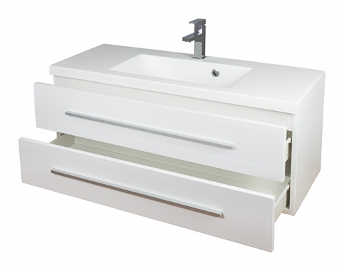 Szafka MDF-C-100/2 BIAŁA LAKIER  uchwyt listwowy + umywalka 100 UMMC-1000
