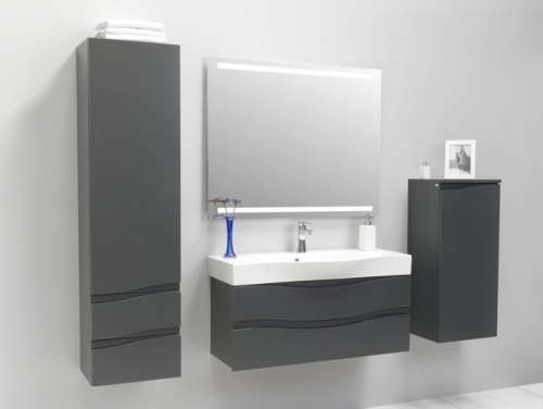 WAVE szafka GRAFIT 100 cm VA-140/100/2  + umywalka 100 cm