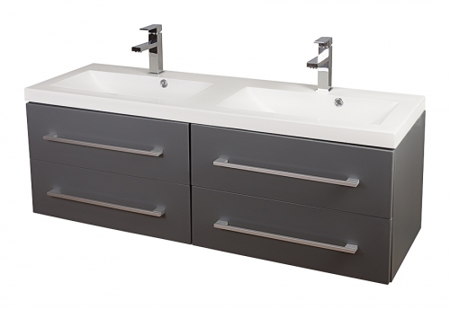 MDF szafka GRAFIT LAKIER MDF-C-120   + umywalka 120 cm podwójna