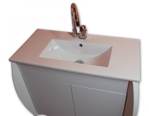 DILUSSO KLASYKA szafka biała LAKIER + UMYWALKA 80 cm
