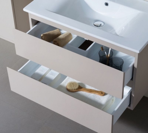 PAOLA Szafka MDF-C-80/2 LAKIER RAL + umywalka 80 cm