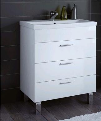 ATILE  SZAFKA MDF LAKIER PÓŁMAT  szuflady + UMYWALKA  60 cm  CERAMICZNA