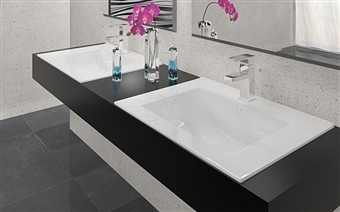Umywalka ceramiczna wpuszczana w blat Dafne 60