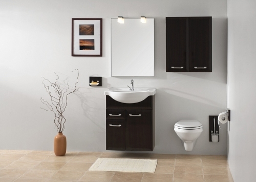 Amareno szafka B-DM-240/6 wenge połysk i umywalka UCG-65